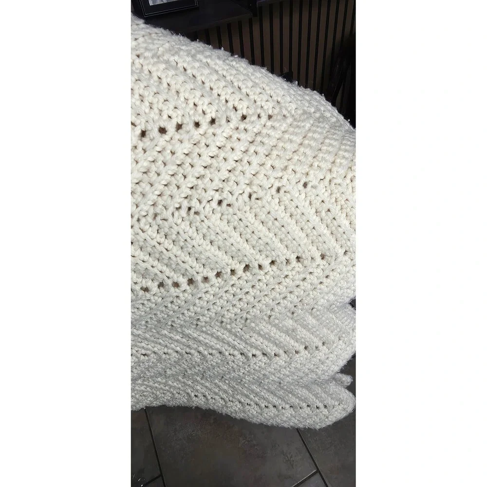 Handmade crochet throw